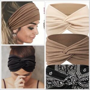 🔥🔥🆕3pc Headbands Stylish Bohemian Turban Style Wide Headband Set